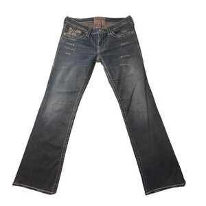Big Star Jeans Womens 29R Blue Legendary Liv Bootcut Low Rise Dark Wash VWLISTOR